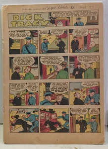 Popular Comics #17 1937 Dell Comics Platinum Age Dick Tracy, Smitty senza copertina - Foto 1 di 6