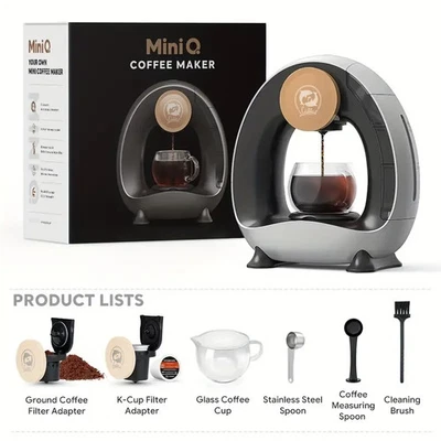 2-in-1 Single Serve Coffee Maker K Cup & Ground Coffee Mini Brewer Machine - Image 1 of 4