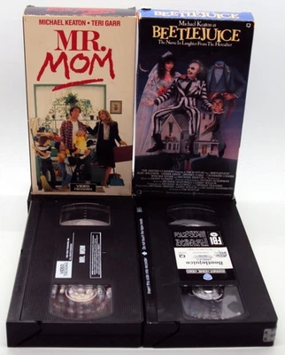 Micheal Keaton 2 VHS Video Tape Lot MR. MOM Beetlejuice Teri Garr Winona Ryder - Image 1 of 4