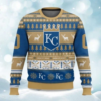 2025 Christmas Royals Baseball Personalized Ugly Sweater - Christmas Gift 2025 - Image 1 of 4