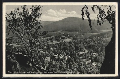 AK Ober-Schreiberhau im Riesengebirge, Blick vom Weissbachstein n. d. Reifträge  - Bild 1 von 2