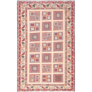 Nimbaft 203x126 CM Tappeto Persiano Annodato a Mano Lana Oriente Tappeto Beige - Picture 1 of 11
