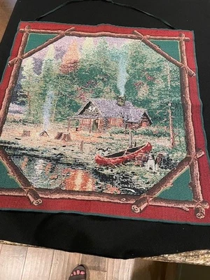 Thomas Kinkade "Fim de um dia perfeito" tapeçaria VNT parede pendurada 26X26" - Imagem 1 de 4