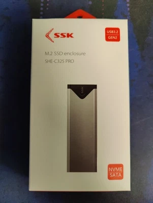 SSK SHE-C325 Pro USB3.2 Gen2 NVME SATA M.2 SSD Enclosure (SSD Not Included) - Image 1 of 2