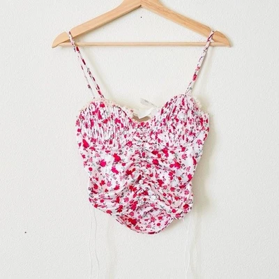 MEDIUM For Love & Lemons x Victoria’s Secret Sujetador Floral Blanco Top Foto 1 de 4