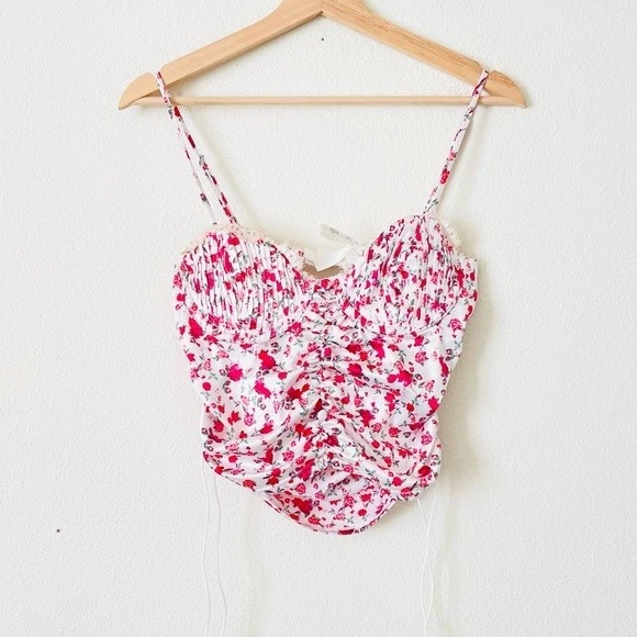 MEDIUM For Love & Lemons x Victoria’s Secret Sujetador Floral Blanco Top Foto 1 de 4