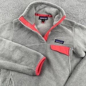 Patagonia Pullover Damen XS grau pink Re Tool Snap T Fleece Sweatshirt Outdoor - Bild 1 von 11
