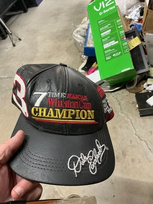 Sombrero de cuero vintage #3 NASCAR Dale Earnhardt Sr 7 veces campeón de la Copa Winston Foto 1 de 3