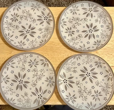 "Juego de 4 platos laterales de vacaciones de Navidad de vidrio topo Temptations de 8""" Foto 1 de 2