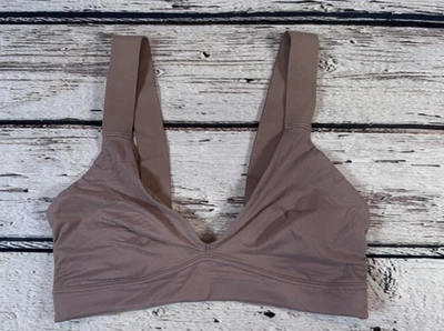 Sujetador bralette SPANX pequeño para mujer marrón topo sin forro inalámbrico correa ancha Foto 1 de 4