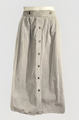 Falda midi vintage de pana gris Sasson talla 20W Foto 1 de 4