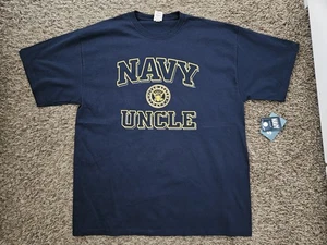 Vintage United States Navy Sweatshirt Men XL Blue T-Shirt US Uncle NWT - Picture 1 of 3