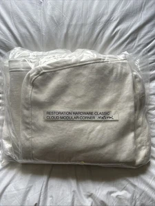 Restoration Hardware Cloud Classic Corner Slipcover Washed Belgian Linen Natural - Picture 1 of 3