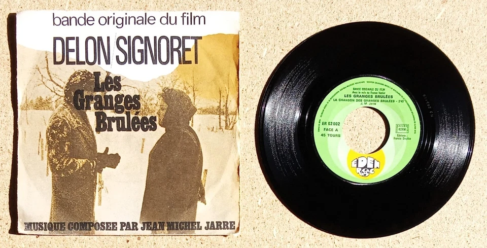 SP 1973 BOF " Les granges brulées " par Jean Michel JARRE avec DELON / SIGNORET - Photo 1/4
