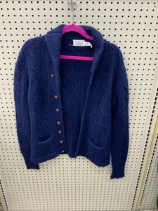 Vintage B. Altman & Co Button Up Sweater 100% Wool Size M - Picture 1 of 4