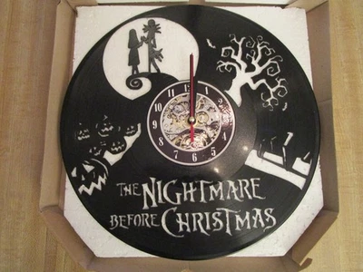 Reloj de Pared Pesadilla Antes de Navidad 11.75" Disco de Vinilo Nuevo en Caja Batería Operativa Foto 1 de 3