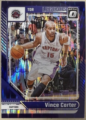 2024-25 Vince Carter Legends Purple Shock Panini Donruss Optic Raptors #245 - Image 1 of 2