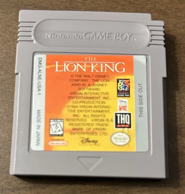 Cartucho de juego The Lion King GB (Nintendo Gameboy) + Estuche de juego personalizado Foto 1 de 4