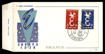 Mayfairstamps France FDC 1958 Bird Europa Combo First Day Cover aau_69111 - Image 1 of 2