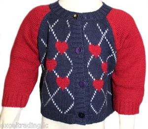 JACADI Girl's Resarce Multi-Color Long Sleeve Cardigan Sz 12 Months NWT $66 - Picture 1 of 3