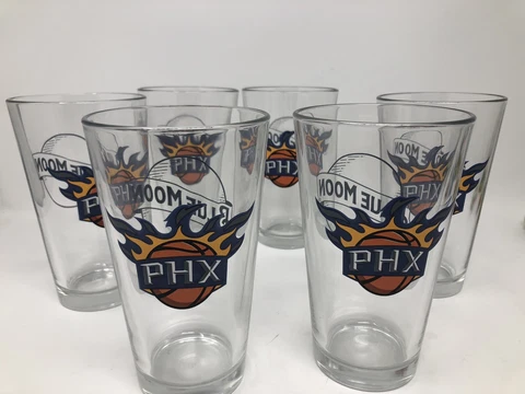 Phoenix Suns / Blue Moon NEW NBA 16 Oz Beer Barware - Glasses Sold as Set of Six Cover