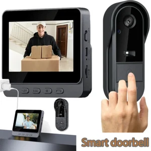 Funkklingel Türklingel Video Doorbell HD Nachtsicht Kamera mit 4,3" Monitor - Bild 1 von 12