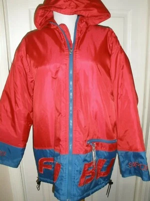 Abrigo deportivo vintage FUBU rojo y azul para niño talla grande 14/16 Foto 1 de 4