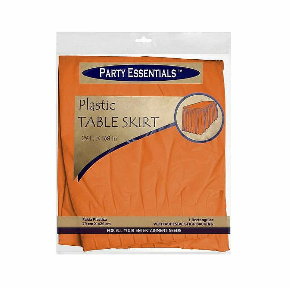 1 Party Essentials 29 pulgadas x 14 pulgadas. Faldas de mesa - mandarina Foto 1 de 1