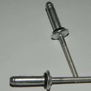 10 Stück Presslaschennieten 6,3x23,4 Alu/Alu Großkopf 13,5mm - Bild 1 von 1