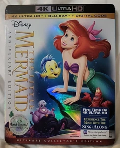 The Little Mermaid Anniversary Edition 4K UltraHD Blu-Ray Collectors Edition NEW - Picture 1 of 4
