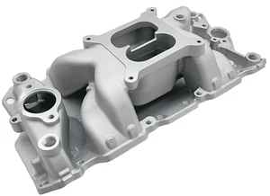 Colector de admisión SB Chevy espacio de aire espacio frío 1955-96 avión doble 305 327 350 383 V8 - Imagen 1 de 6