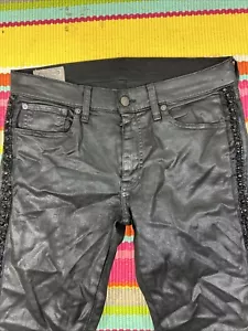 Polo Ralph Lauren Jeans Damen 28 Western Schwarz Steine Nieten Tompkins Skinny - Bild 1 von 15