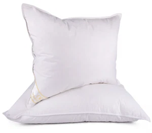 [SET OF 2] Organic Club Square Camel Wool Pillow All Season Bed Pillow 27x27" - Picture 1 of 6