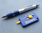 Kuli Kugelschreiber + Reifenprofilmesser Profiltiefenmesser 1-20mm blau / gelb