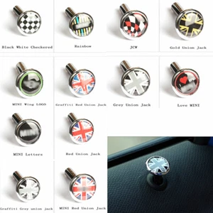 2PCS Auto Car Interior Carbon Fiber Lock Modified Door Pin For All M n Cooper - Foto 1 di 7