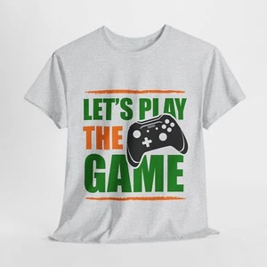 Gaming Video Games Unisex Heavy Cotton Tee T-Shirt 'Let's Play' - Picture 1 of 121