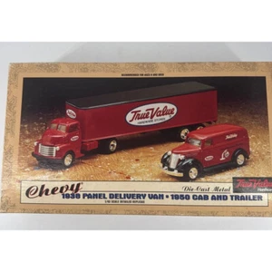 1938 Chevy Panel & 1950 Cab & Trailer Ertl Die Cast 1/43 B426 True Hardware NIB - Picture 1 of 1