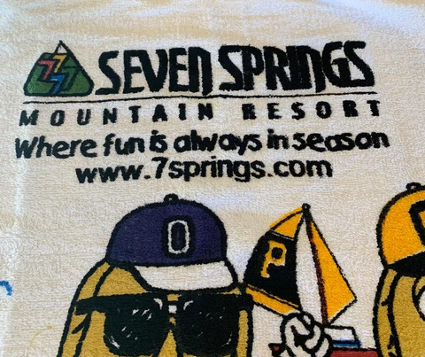 PITTSBURGH PIRATES Meets MRS T'S PIEROGIES Beach Towel Seven Springs Resort Cover