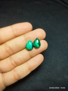 Malachite Pear Cabochon 14x10mm Green Natural Jewelry Gem - Picture 1 of 4