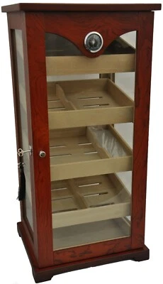 Humidor Schrank Humidorschrank 4 Schubladen Seiten und Tür Glas humidor schrank - Bild 1 von 4