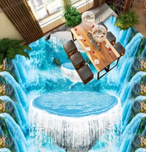 3D Pretty Water Curtain 96 Floor WallPaper Murals Wall Print Decal AJ WALL CA - Picture 1 of 6
