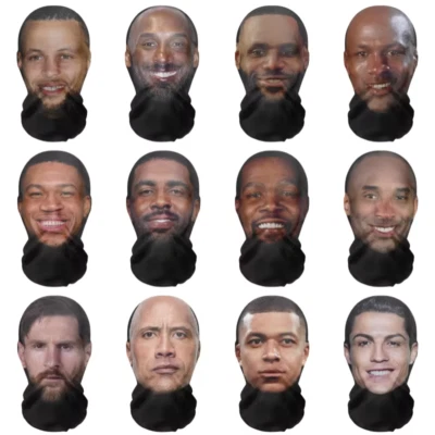 NEW Cosplay Headwear HipHop Balaclava 3D Printed Mask Elastic Mesh Full Face - Image 1 of 4