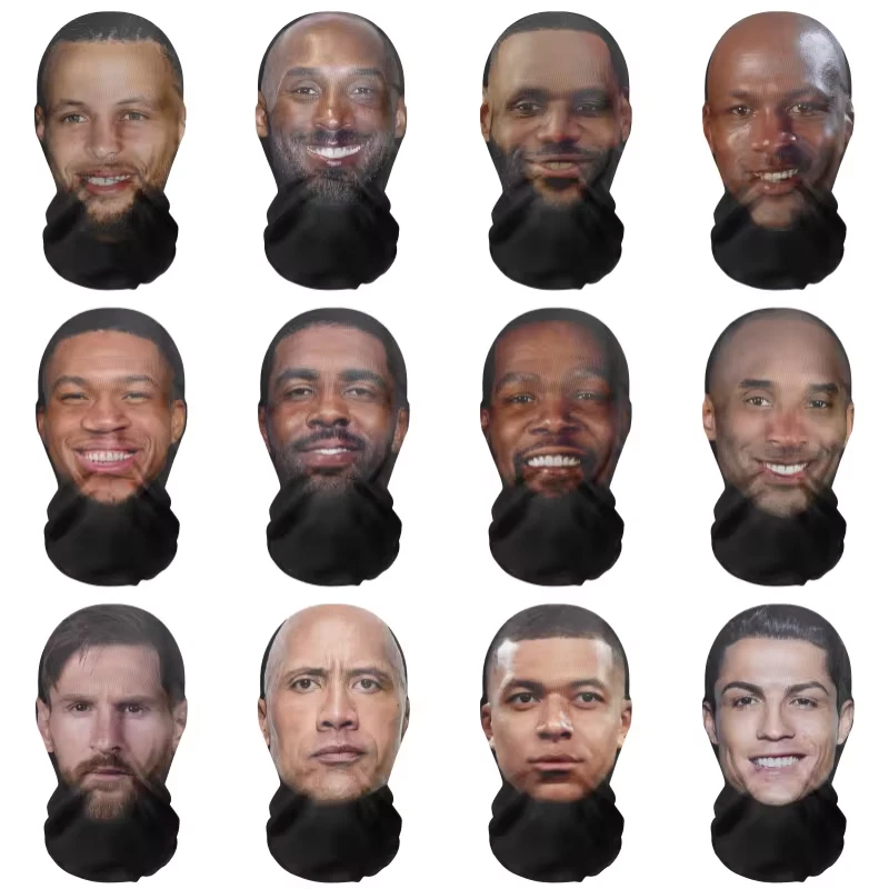 NEW Cosplay Headwear HipHop Balaclava 3D Printed Mask Elastic Mesh Full Face - Image 1 of 4