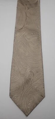 CORBATA CUELLO DONALD J TRUMP BEIGE TOSTADO TEJIDO PAISLEY 100% SEDA 58" Foto 1 de 4