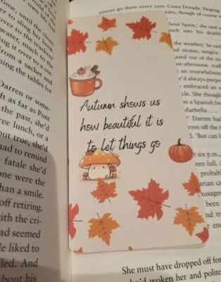 GLITZ AND GLAM BY TAM Autumn Inspired Bookmark Collection, PSL, Autumn Leaves, Book Lover, Pumpkin