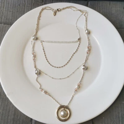 Nuevo 27" Ann Taylor Collar Multistrand Elegante Mujer Fiesta Vacaciones Joyería Regalo Foto 1 de 3