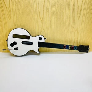 NINTENDO Wii CHITARRA GUITAR HERO GIBSON BIANCA TESTATA - Imagen 1 de 11