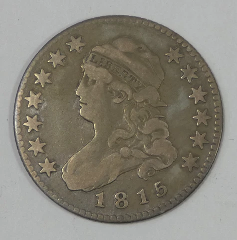 1815 Capped Bust Quarter FINE Silver 25c Cover
