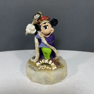 Figurina Disney Topolino 70° Il Re firmata Ron Lee 2002 numerata 1755/2500 - Foto 1 di 14
