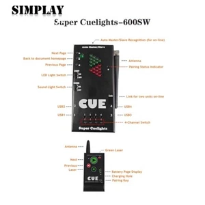 NEW Super Cuelights-600SW Presenter Remote 1 Receiver and 2 Transmitters - Afbeelding 1 van 3
